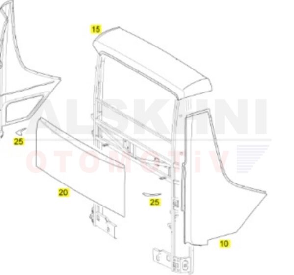 SETRA 516 ARKA ÜST TAVAN BOMBE - Görsel 2